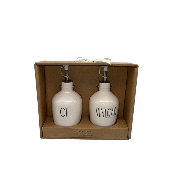 Rae Dunn Oil and Vinegar Cruet Set - Picture 1 of 3